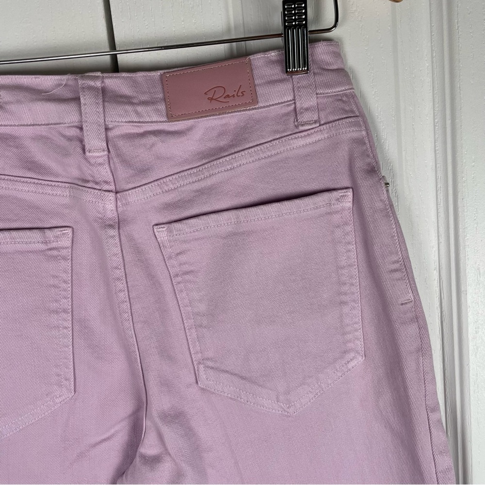 Rails Denim The Getty High Rise Wide Leg Jeans Women’s 26 Lilac Luxury Designer - Picture 8 of 16